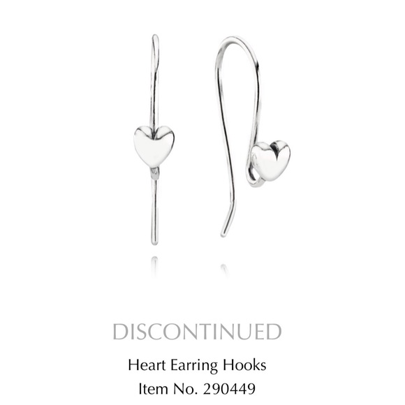 Pandora Jewelry - Pandora Heart Hook Earrings W/Pink CZ Charms